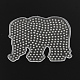 Plaques en plastique d'éléphant abc utilisés pour les perles à repasser 5x5mm diy X-DIY-Q009-27-2