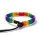 Pulsera del orgullo del arco iris BJEW-F422-01B-3