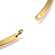 真空メッキ 202 ステンレススチールチョーカーネックレス  女性のための硬いネックレス  ゴールドカラー  内径：5.51インチ（14cm） NJEW-H011-04G-3