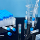 Olycraft 100 個プラスチック冷凍チューブ  試験チューブ  ビーズの容器  スクリューキャップ付き  ブルー  13.5x46mm  容量：1.8ml（0.06fl.oz） CON-OC0001-57-5