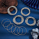 Unicraftale 60 Uds conjunto de pulseras elásticas de cadena de resorte de acero minimalista TWIR-UN0001-12P-4