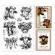 Globleland-sellos transparentes de vaca para decoración de álbumes de recortes DIY-WH0167-57-0347-1