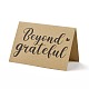 クラフト紙ありがとうグリーティング カード  単語模様の長方形  感謝祭のために  バリーウッド  72x100x1mm DIY-F120-01I-1
