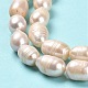 Fili di perle di perle d'acqua dolce coltivate naturali PEAR-E016-070-4