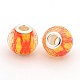 Faceted Large Hole Rondelle Resin European Beads RPDL-L003-008-1