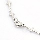 Religious Catholic Jewelry 304 Stainless Steel Cross Link Chain Bracelets STAS-O036-09P-3