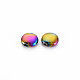 Rack Plating Rainbow Color Alloy Beads PALLOY-S180-368-3