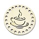 Плоские круглые и кофейные деревянные днища для чашек AJEW-P086-11-1