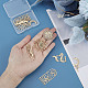 SUNNYCLUE 1 Box 10Pcs Tarot Style Real 18K Gold Plated Stainless Steel Charms Moon Phase Star Charm Mushroom Charms Hand Snake Double Sided Hollow Sun Charm for Jewelry Making Charms DIY Craft Adult STAS-SC0004-49-3