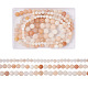 Yilisi 3 brins 3 brins de perles d'aventurine rose naturel style G-YS0001-13-1