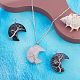 3Pcs 3 Style Natural Gemstone Wire Wrapped Pendants G-SZ0001-43-4