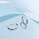 SHEGRACE Rhodium Plated 925 Sterling Silver Hoop Earrings JE839A-2