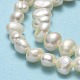 Hebras de perlas de agua dulce cultivadas naturales PEAR-A005-05F-01-4