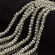 Chapelets de perles en verre transparent électrolytique EGLA-A034-T6mm-Y06-1