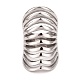 304 anillo hueco grueso de acero inoxidable para hombres y mujeres RJEW-B040-12P-3