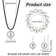 Anattasoul alliage boule disco bracelet extensible perlé et boucles d'oreilles et collier pendentif SJEW-AN0001-08-2