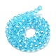 Chapelets de perles en verre électroplaqué EGLA-R015-8mm-12-4