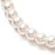 Collana di perle di perle di vetro rotonde dipinte vintage per madre ragazza donna NJEW-JN03665-01-3