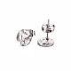 Accessoires de puces d'oreilles en 304 acier inoxydable STAS-T052-38A-P-2
