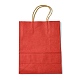 取っ手付きクラフト紙袋  暗赤色  21x11x27cm CARB-WH0003-B-07-3