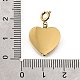 Подвеска в форме сердца из нержавеющей стали 304 со стразами STAS-H202-04G-03-3