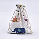 Bolsas de embalaje de poliéster (algodón poliéster) Bolsas con cordón X-ABAG-T009-01-4