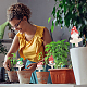 木製ドワーフ/ノーム植物ラベル  シードポッティング用  ハーブ  花  野菜  果物  ミックスカラー  150x60x2mm  30個/セット DIY-WH0430-063-4