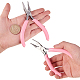 Sunnyclue 4.5 дюйм 3-ступенчатые плоскогубцы для проволочного кольца мини-прецизионные комбинированные плоскогубцы с круглым плоским носом инструменты для изготовления ювелирных изделий своими руками розовый PT-SC0001-01-4