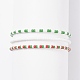 3Pcs 3 Style Glass Seed Stretch Bracelets Set with Alloy Santa Claus and Polyester Tassel Charm BJEW-TA00091-5