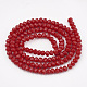 Opaque Solid Color Glass Beads Strands GLAA-S178-14C-02-2