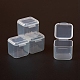 プラスチックビーズ収納ケース  フリップトップビーズ収納  取り外し可能な  28のコンパートメント  長方形  透明  17.5x11x2.6cm コンパートメント：約2.4x2.5x2.3cm  28つのコンパートメント/ボックス CON-L022-05B-3