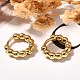 Круглые серьги-кольца из латуни с покрытием для женщин EJEW-C125-08G-2