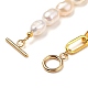 Pulseras de perlas keshi con perlas barrocas naturales BJEW-JB05317-5