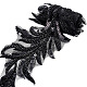 GORGECRAFT 1 Yard Beaded Lace Trim Black Sequin Lace Ribbon Applique Arrow Shape Mesh Edging Trimmings for Clothing Curtain Dance Skirt Embellishments DIY Sewing Crafts Home Decoration Accessories OCOR-GF0001-90A-1