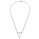 TINYSAND Triangle Design 925 Sterling Silver Cubic Zirconia Pendant Necklaces TS-N324-S-2