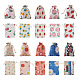 Kissitty 50pcs 10 estilos algodón y lino bolsas de regalo de navidad ABAG-KS0001-05-2