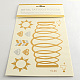 Mixed Shapes Cool Body Art Removable Fake Temporary Tattoos Metallic Paper Stickers X-AJEW-Q081-48-1