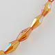 Chapelets de perles en verre électroplaqué EGLA-R021-8x4mm-03-2