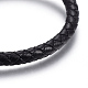 Leather Braided Cord Bracelets BJEW-E352-05A-P-2