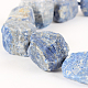 Fili di perline grezze di lapislazzuli tinti e naturali con pietre preziose G-E219-11-1