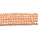 Brins de perles de verre galvanisées de couleur unie opaque GLAA-F029-P4mm-C06-1