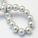 Backen gemalt pearlized Glasperlen runden Perle Stränge X-HY-Q330-8mm-62-4