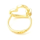 Verstellbarer Ring mit offenem Herzen aus klarem Zirkonia für Damen ZIRC-P096-01G-3