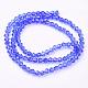 Faceted Bicone Blue Glass Beads Strands X-GLAA-S026-02-3