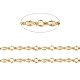 Anillo de latón chapado en rejilla y cadenas de eslabones ovalados e infinitos CHC-I040-09G-2