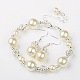 Simpatici regali per i set di gioielli San Valentino vetro perla orecchini e bracciali SJEW-JS00742-07-2