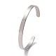 304 Stainless Steel Open Cuff Bangle BJEW-G653-01P-06-3