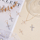 Chgcraft 12 pièces 2 couleurs perles de coquillage breloques en forme de croix coquille d'eau douce naturelle perles rondes pendentifs tissés breloques croisées pour bricolage collier bracelet fournitures de fabrication de bijoux FIND-CA0006-96-3
