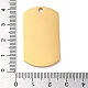 イオンメッキ304ステンレス鋼ペンダント  空白タグのスタンプ  長方形のチャーム  ゴールドカラー  39x22x1.5mm  穴：3mm STAS-K270-26G-3