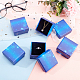 SUPERFINDINGS 24Pcs Square Starry Sky Blue Cardboard Paper Jewelry Box Gift Case with Sponge Pad Inside for Small Necklace Ring Earring Anniversaries Weddings Birthdays CBOX-BC0001-40A-5